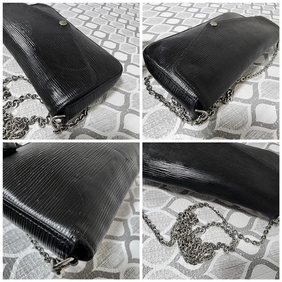 LOUIS VUITTON Epi Felicie Crossbody Bag Black - Picture 13 of 14